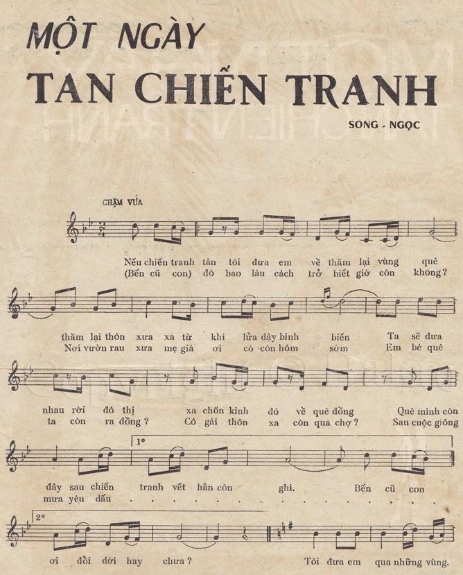 Sheet nhạc Một Ngày Tàn Chiến Tranh
